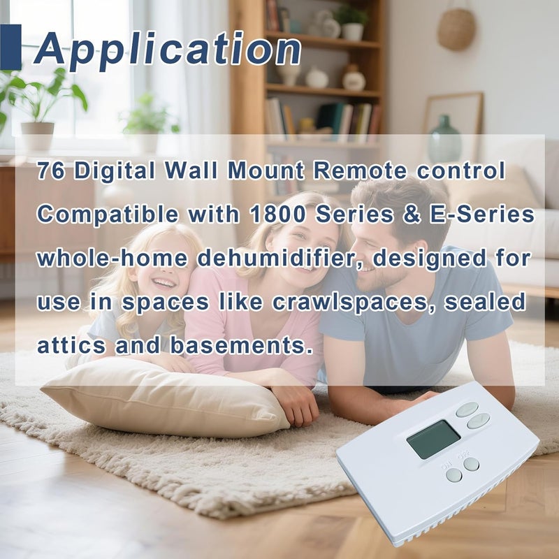 XHEIN 76 Digital Wall-Mount Dehumidifier Control – Compatible with AprilAire 1700/1800/E-Series Whole-Home Dehumidifiers, Direct Replacement for AprilAire 76 - Image 2